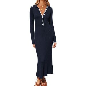 Women’s Fall Long Sleeve Sweater Dress